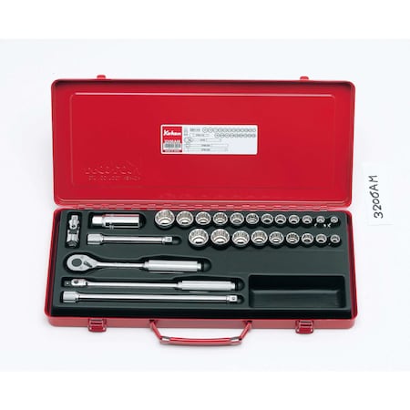 Ko-Ken Socket set 12 Point 27 pieces 3/8 Sq. Drive 3206AM